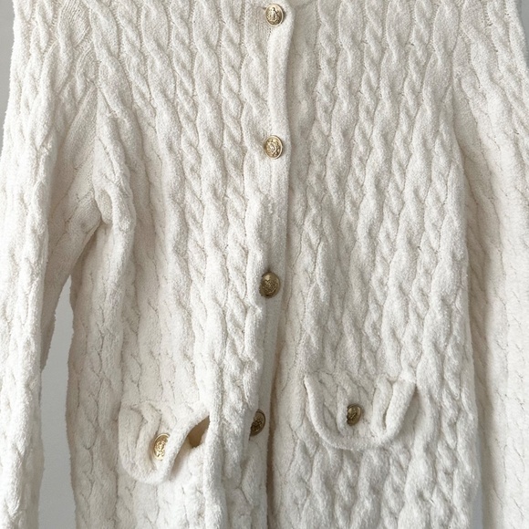 J. crew Odette cable knit sweater lady jacket - Picture 5 of 5